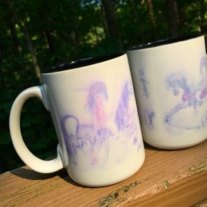 DeGrazia Native American Southwestern Navajo Girl on Horse Mugs